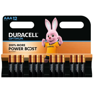12 STUKS DURACELL OPTIMUM ALKALINE AAA, LR03
