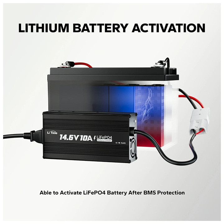 LiTime LiFePo4 LADER 14,6VOLT (12v) -10A