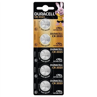 5 STUKS KNOOPCEL LITHIUM DURACELL CR2025