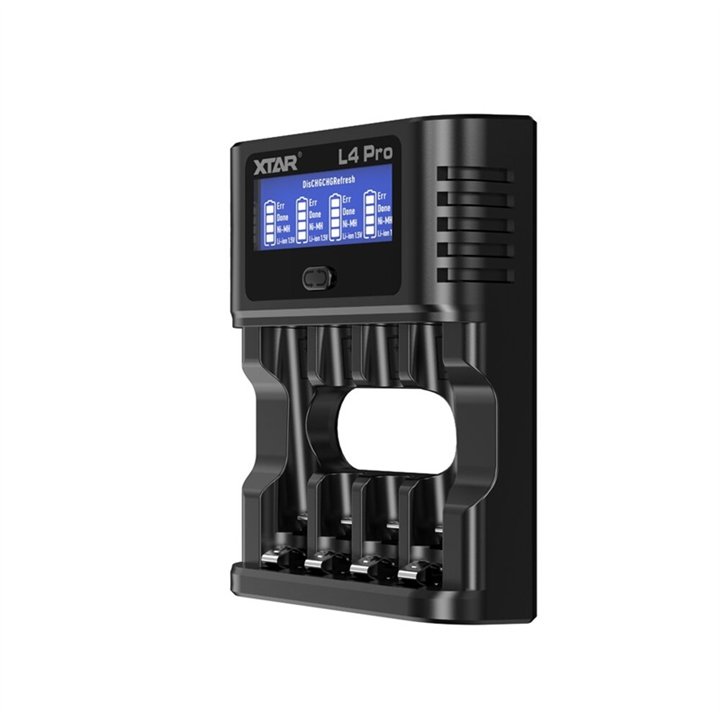 XTAR L4 PRO CHARGER INCL. 4xAA 2500 Li-ION 1,5V