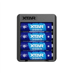 XTAR C4 CHARGER INCL. 4xAA 2500 Li-ioN 1,5V
