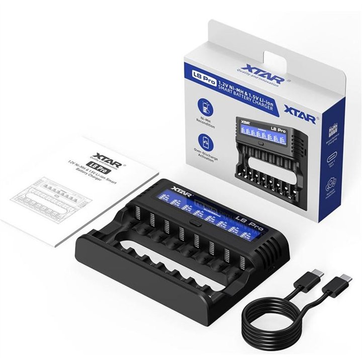 XTAR L8 PRO CHARGER Ni-MH 1,2v / Li-ion 1,5V