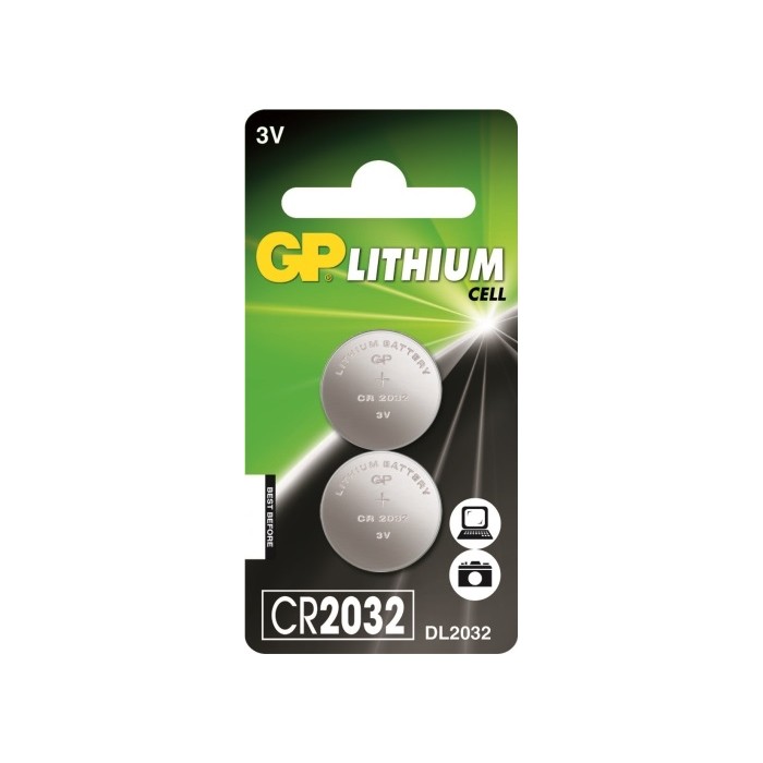 2 STUKS GP CR2032 LITHIUM KNOOPCEL