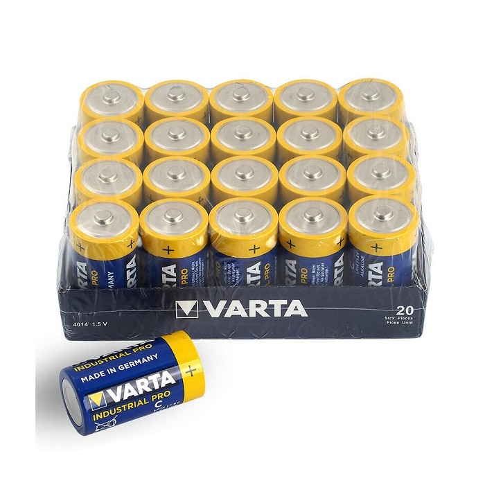 Traditie Tekstschrijver struik 20 STUKS VARTA INDUSTRIAL PRO ALKALINE LR14, C (4014)